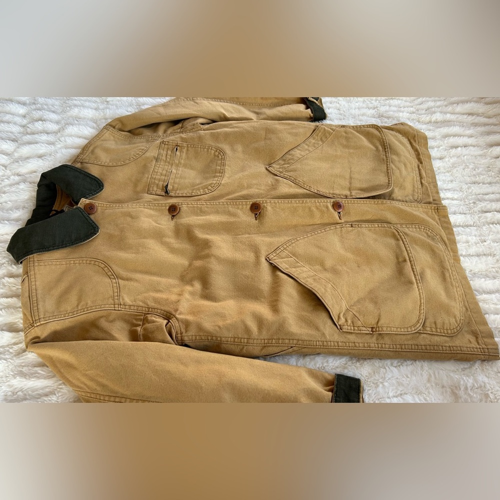 Made in USA LL Bean Vintage Chore Coat Barn Jacket Tan Womens M - Picture 8 of 14
